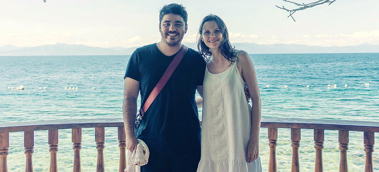 O casal Vinicius Matsuei e Juliana Ferrari